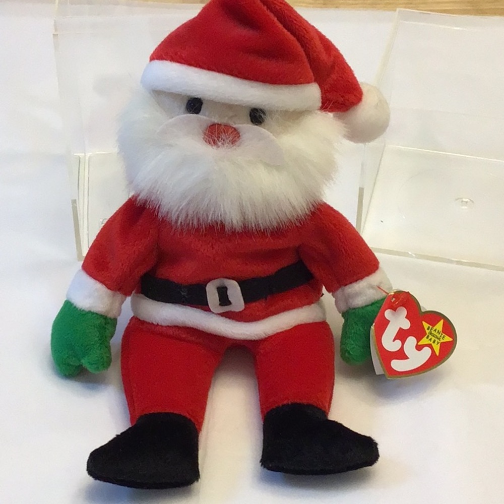 TY Santa Original Beanie w/case tush tag 109 etc